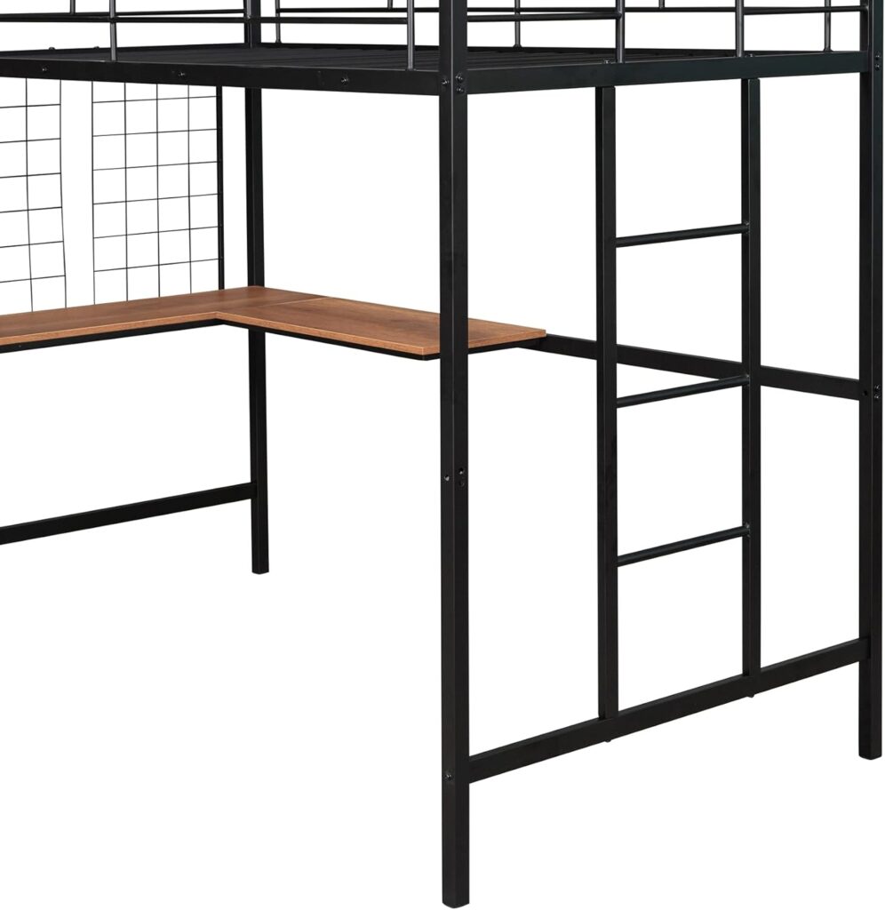 GLORHOME L-Shaped Twin Over Full Bunk Bed with 3 Drawers, Ladder, and Staircase - for Kids and Teens, No Box Spring Needed